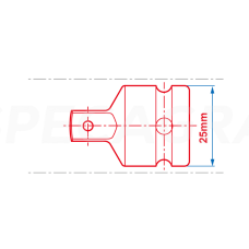 Smūginis perėjimas 1/2" F 3/8" M King Tony