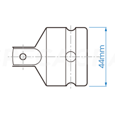 Smūginis perėjimas 3/4" F 1" M King Tony