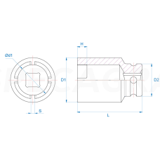 Spec. galvutė KM10 70mm 3/4 King tony