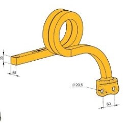 Spyruoklė 35x35 20x60 priek. TCS-SR35-511 neorig. Spyruoklė 35x35 20x60 priek. TCS-SR35-511 neorig.