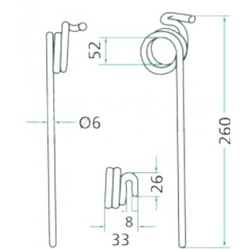 Spyruoklė Fiona 6/52/33/280zw3 Spyruoklė Fiona 6/52/33/280zw3