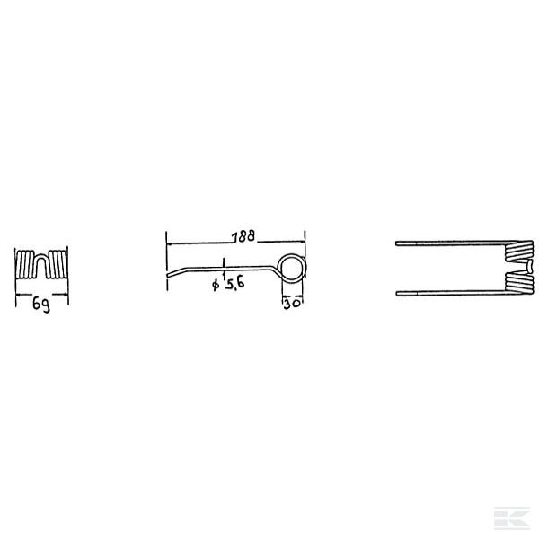 Spyruoklė 918238 9034502 Claas 0540033 1 Spyruoklė 918238 9034502 Claas 0540033 1