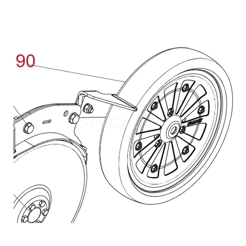 Spaudimo ratukas HORSCH M19 Ø350x75mm 00311580 Spaudimo ratukas HORSCH M19 Ø350x75mm 00311580