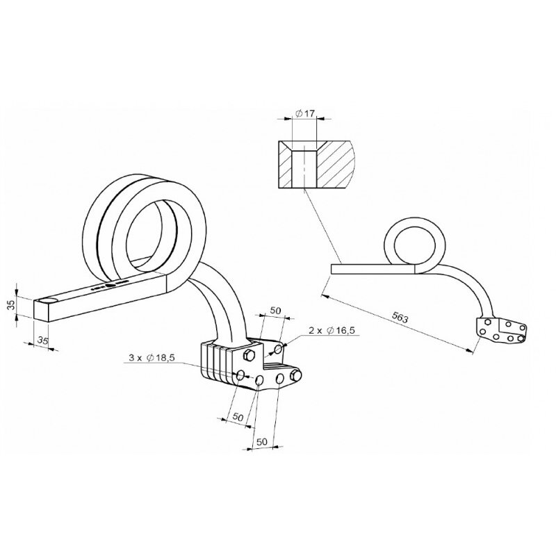 Spyruoklė Flexi-Pack deš. TCS-SR35-522