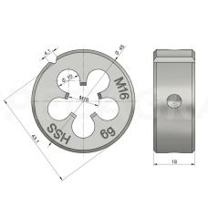 Sriegiklis M16 išorinis DIN22568