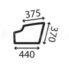 Stiklas durų apatinis JCB 827/80293