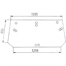 Stiklas galinis Case CH130 650S34671072