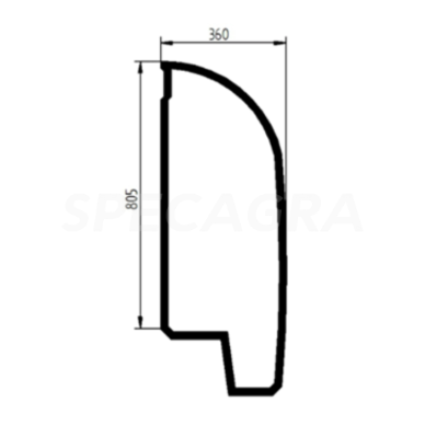 Stiklas galinis k.p JCB 827/80445 1