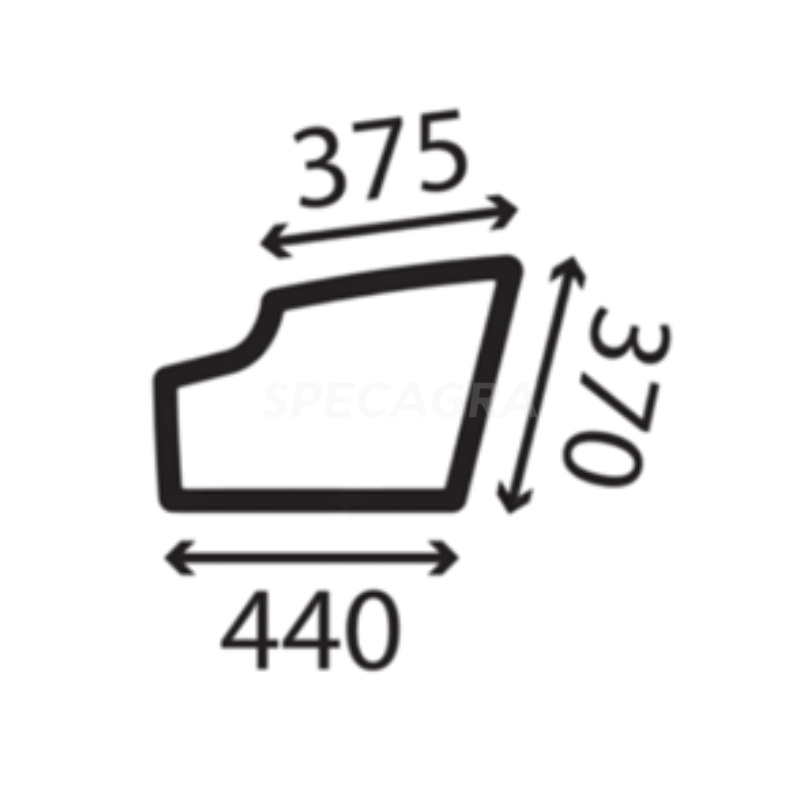 Stiklas durų apatinis JCB 827/80293 1