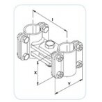 Sunkių vartų vyriai 90430023 48x48; M12x30 1