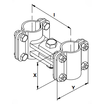 Sunkių vartų vyriai 90430093 76x48; M12x30 1