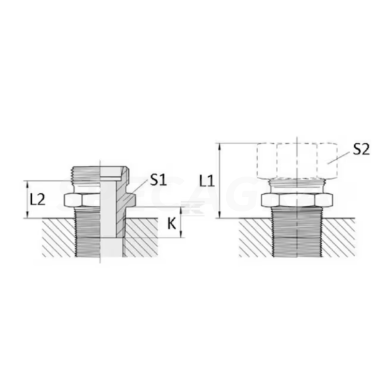 Sujungimas 8LL 1/8NPT GEV8LL18N 1 Sujungimas 8LL 1/8NPT GEV8LL18N 1