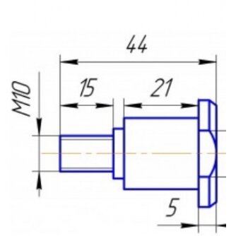 Svirties varžtas CL 648877 M10 L44mm 1 Svirties varžtas CL 648877 M10 L44mm 1