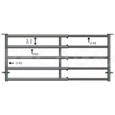 Teleskopiniai vartai 3/4m 5 vamzdžių 51360