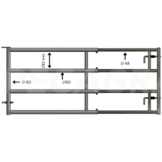 Teleskopiniai vartai 5/6m 4 vamzdžių su skląsčiais 51182