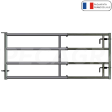 Teleskopiniai vartai 5/6m 4 vamzdžių su skląsčiais 51182