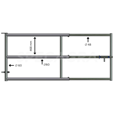 Teleskopiniai vartai 2/3m 3 vamzdžių su skląsčiu 51701 1 Teleskopiniai vartai 2/3m 3 vamzdžių su skląsčiu 51701 1