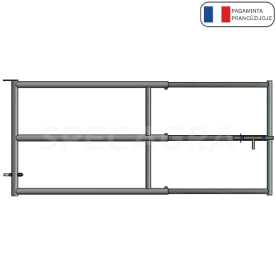 Teleskopiniai vartai 2/3m 3 vamzdžių su skląsčiu 51701 Teleskopiniai vartai 2/3m 3 vamzdžių su skląsčiu 51701