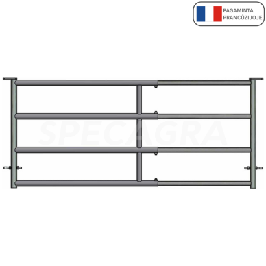 Teleskopiniai vartai 2/3m 4 vamzdžių su skląsčiais 51150 Teleskopiniai vartai 2/3m 4 vamzdžių su skląsčiais 51150