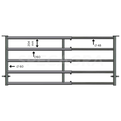 Teleskopiniai vartai 2/3m 5 vamzdžių su skląsčiais 51350 1 Teleskopiniai vartai 2/3m 5 vamzdžių su skląsčiais 51350 1