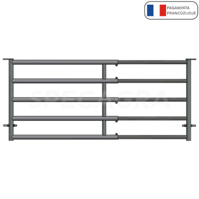 Teleskopiniai vartai 2/3m 5 vamzdžių su skląsčiais 51350