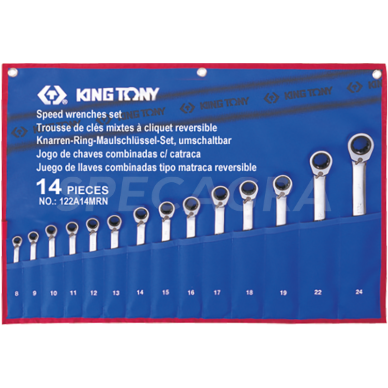 Terkšlinių raktų rinkinys 14vnt King Tony Terkšlinių raktų rinkinys 14vnt King Tony