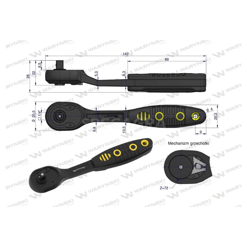 Terkšlė 1/4 72T 2 Terkšlė 1/4 72T 2