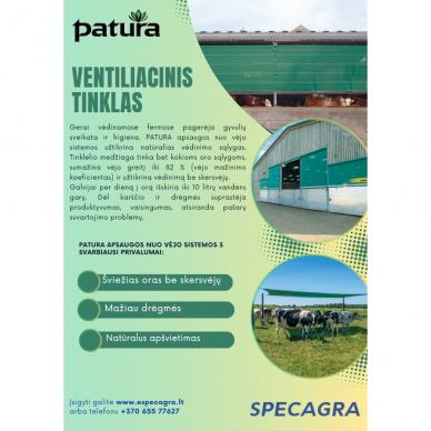 Tinklas ventiliacinis 1,5m F15/HP mažo pralaidumo (10%) 1