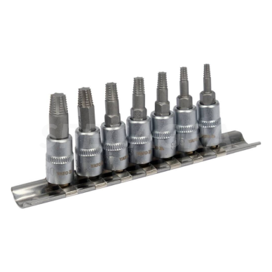 Užlūžusių varžtų išsukėjų rinkinys(7vnt.)1/4'' TORX Užlūžusių varžtų išsukėjų rinkinys(7vnt.)1/4'' TORX