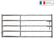 Teleskopiniai vartai 1,2/2,3m 5 vamzdžių su skląsčiais 1151702/1151714