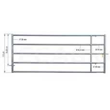 Teleskopiniai vartai 5/6m 5 vamzdžių 1151707-1151722