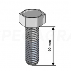 Varžtas M12x1,75x90 kietumo klasė 12,9 (63-1425)