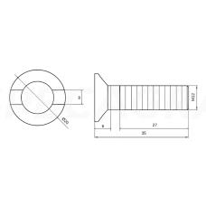 Varžtas M12x35mm 12.9 DIN934 W-173121235