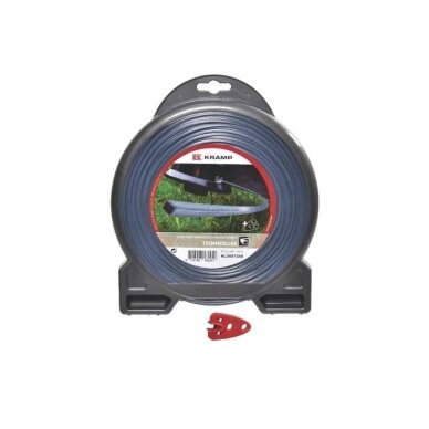 Valas trimerio pilkas kvadratas NL2559TSKR 2,5mm 59m Valas trimerio pilkas kvadratas NL2559TSKR 2,5mm 59m