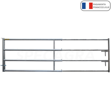 Teleskopiniai vartai 5/6m 4 vamzdžių su skląsčiais 1151807+1151810