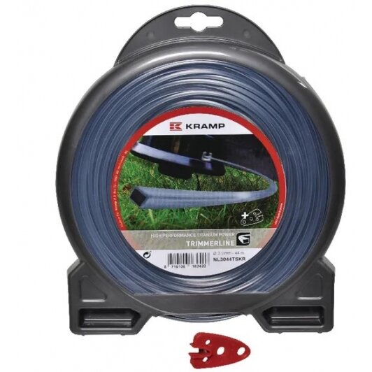 Valas trimerio pilkas kvadratinis NL3044TSKR 3mm 44m Valas trimerio pilkas kvadratinis NL3044TSKR 3mm 44m