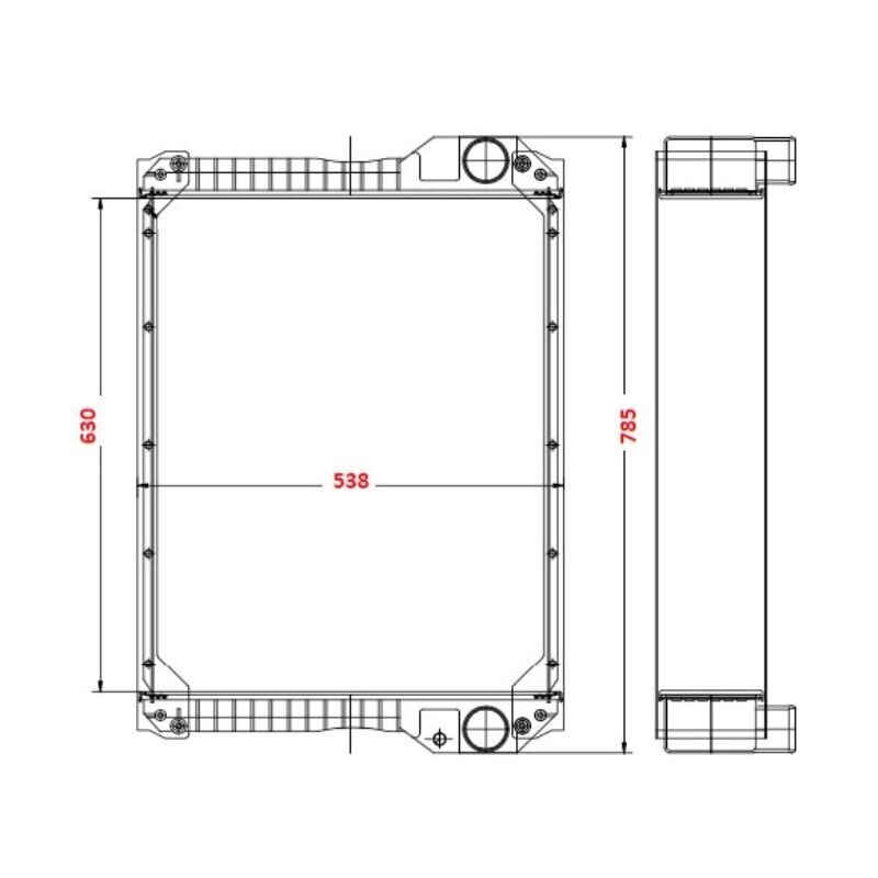 Aušinimo radiatorius JCB 332-C5000-AN Aušinimo radiatorius JCB 332-C5000-AN