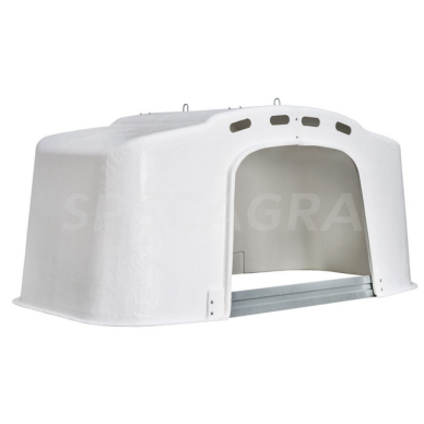 Veršelių namelis stiklo pluošto grupinis XL-10 su 6-6 fiks. tvora 170075 Veršelių namelis stiklo pluošto grupinis XL-10 su 6-6 fiks. tvora 170075