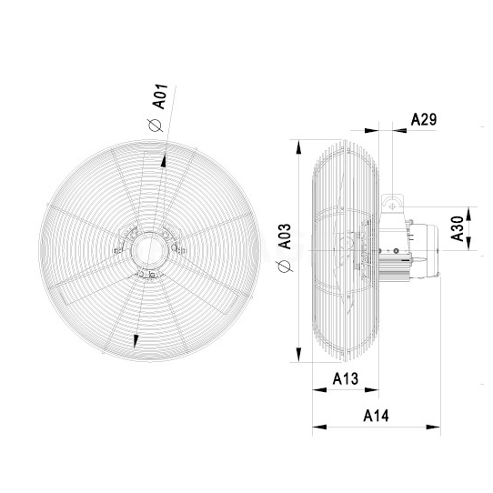 Ventiliatorius Multifan 71cm 230V 2,6A 1616032005 3 Ventiliatorius Multifan 71cm 230V 2,6A 1616032005 3