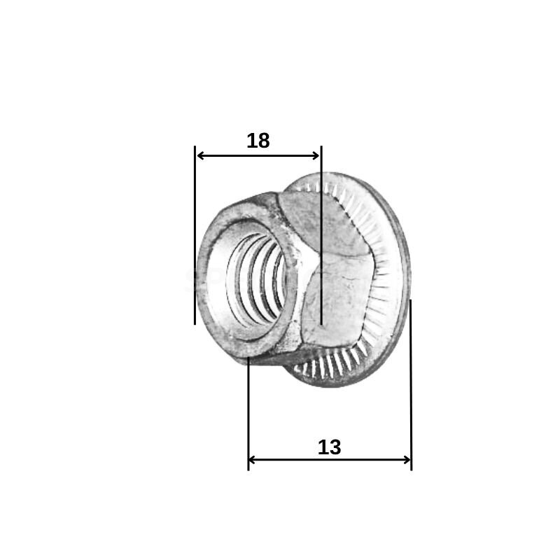 Veržlė žoliapjovės KUHN GMD 20 peiliukų varžtų tvirtinimui 1 Veržlė žoliapjovės KUHN GMD 20 peiliukų varžtų tvirtinimui 1