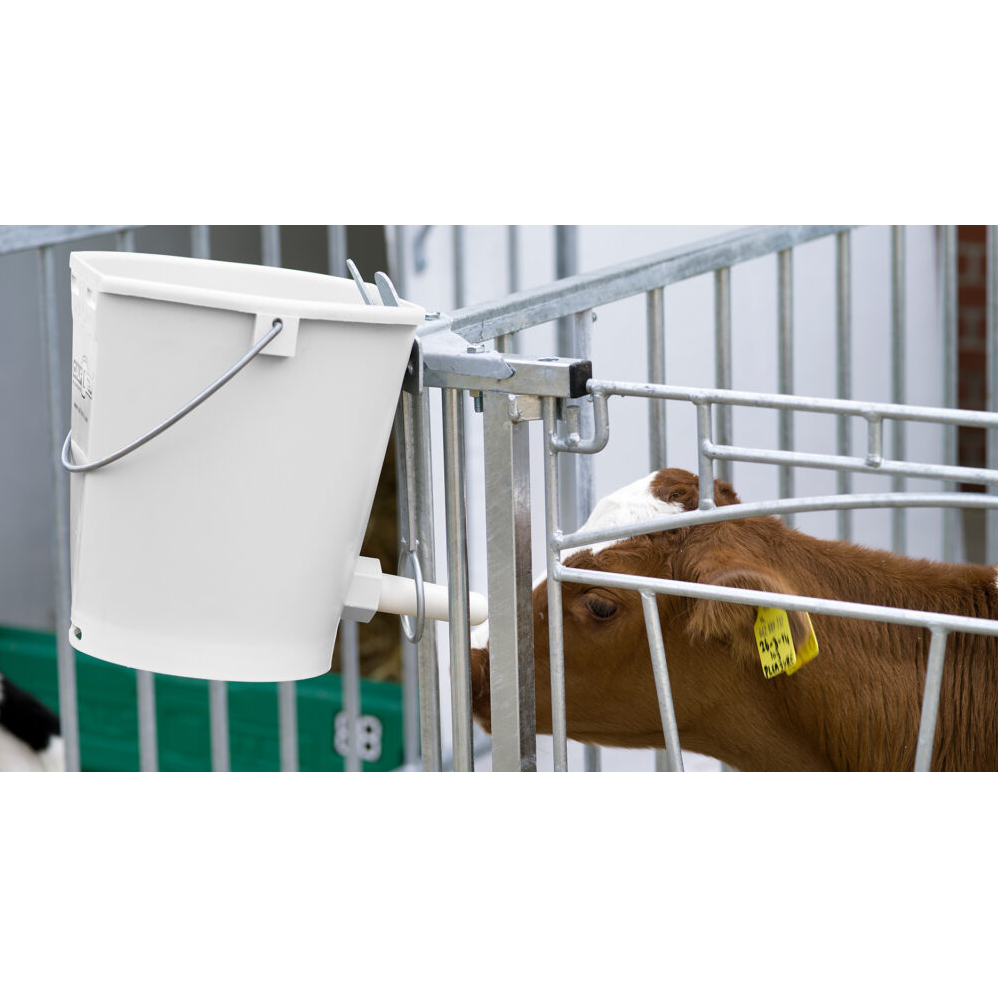 Veršelių namelis stiklo pluošto vienvietis Comfort su 4 dalių tvorele ir kibirėlių laikikliais 2