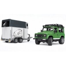 Žaislas BRUDER džipas su arklio priekaba Land Rover Defender U02592