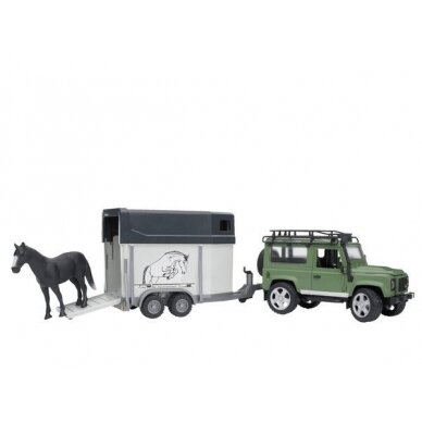 Žaislas U02592 džipas su arklio priekaba Land Rover Defender 1 Žaislas U02592 džipas su arklio priekaba Land Rover Defender 1