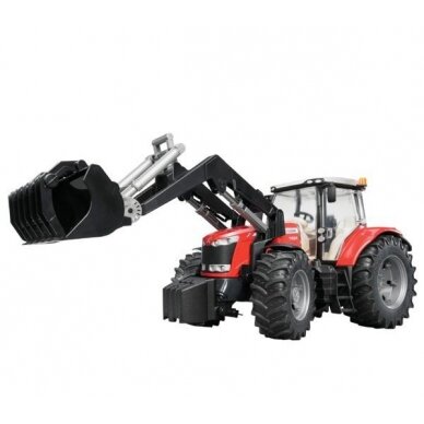 Žaislas BRUDER traktorius su frontaliniu krautuvu Massey Ferguson 7600 U03047