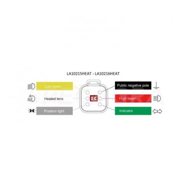 Žibintas LED priekinis dešinė LA10216HEAT 2 Žibintas LED priekinis dešinė LA10216HEAT 2